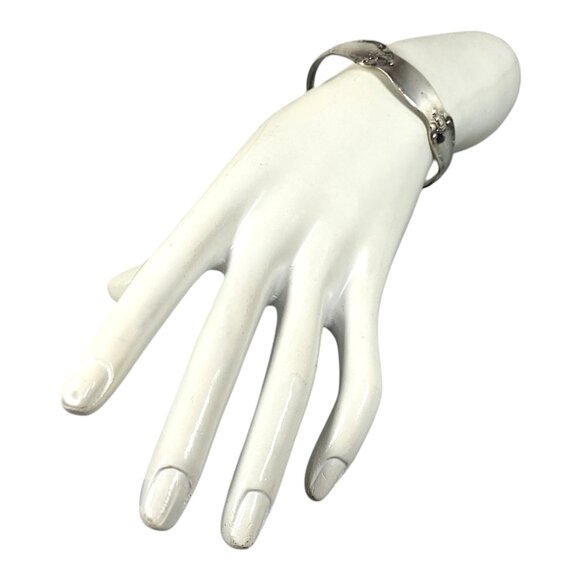 Oneida Bracelet S/M Silver Plated  Cuff ID Spoon Handle Vanessa Francesca VTG - Picture 4 of 16